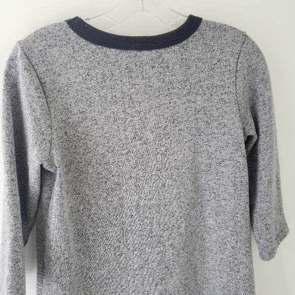 J. Crew Crewcuts Ruffle-Trim Dress Knit Gray Shift Girl 14 - Picture 5 of 6